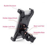 Universal Cell Phone Bicycle Rack Handlebar & Motorcycle Mount Holder GPS for devices 3.7 to 6.5 inches wide
